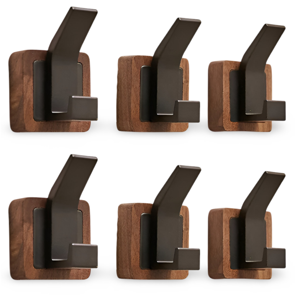 Walnook | Walnoot wandhaak – Moderne houten kapstok met enkele haak, ruimtebesparende wandorganizer