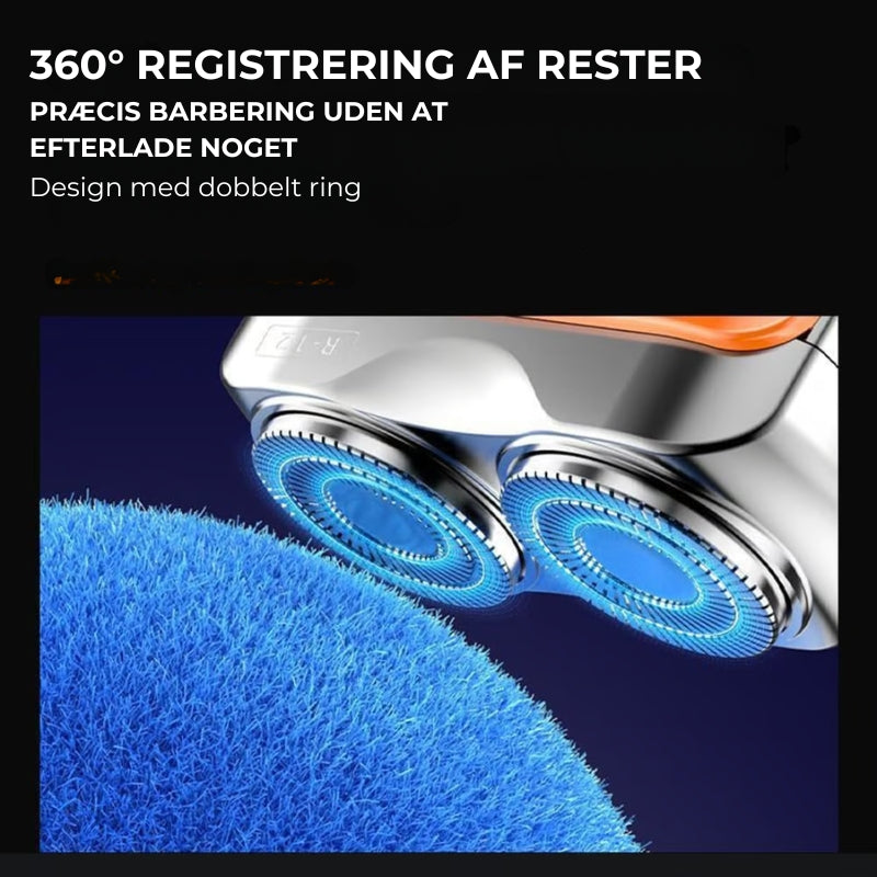 TwinTrim | Draagbaar dubbelrings elektrisch scheerapparaat - USB-oplaadbare Reisbaard & Gezichtshaartrimmer