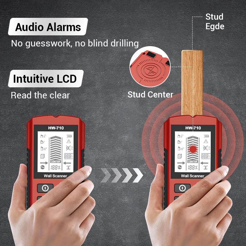 ScanPoint | Handheld metaal- en wanddetector – balk-, draad- en buiszoeker, draagbaar gereedschap