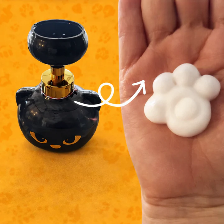 PawSuds | Kattenpoot Zeepdispenser – Navulbare Schuimende Handzeep, Schattig Kattenontwerp