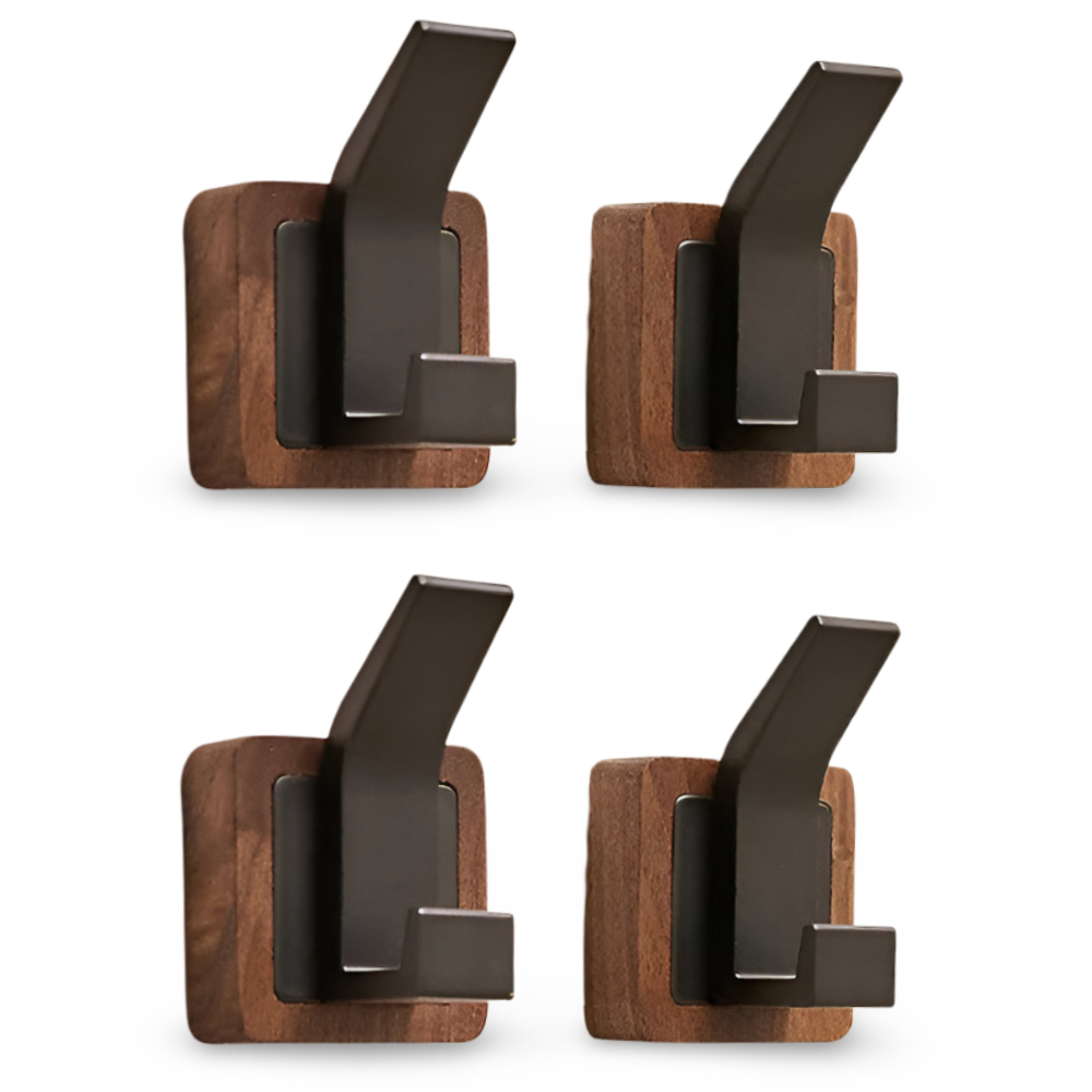 Walnook | Walnoot wandhaak – Moderne houten kapstok met enkele haak, ruimtebesparende wandorganizer