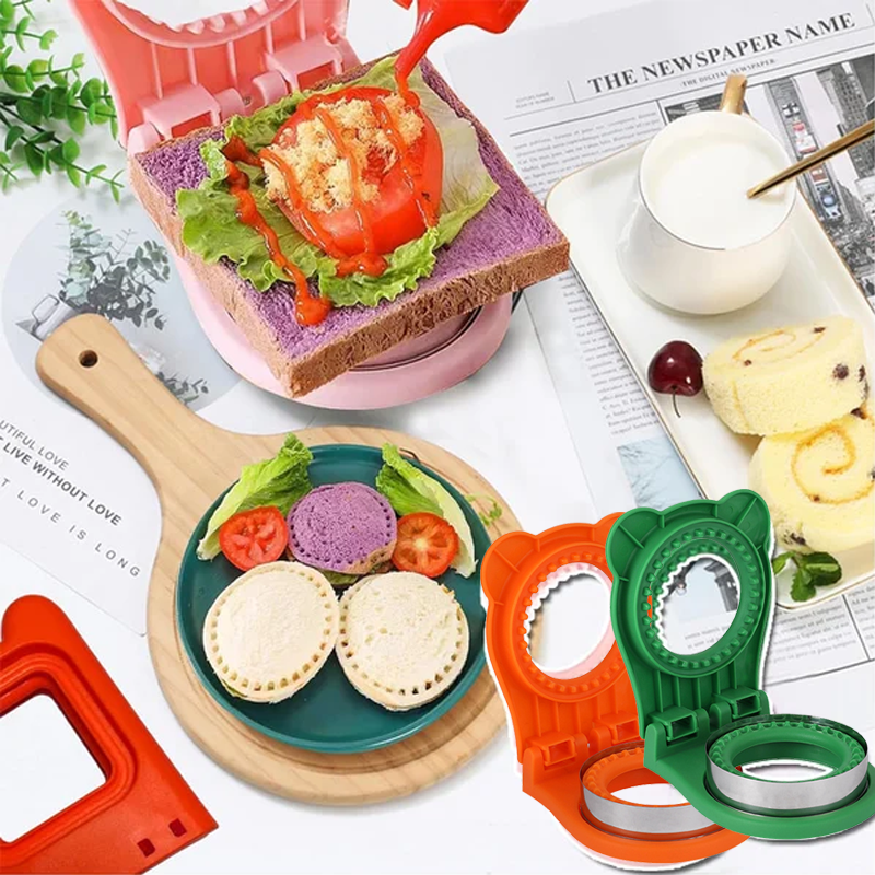SandwichMate | Sandwich Snijder & Sealer – Roestvrijstalen Snijring, Broodkorstloze Sandwichvorm