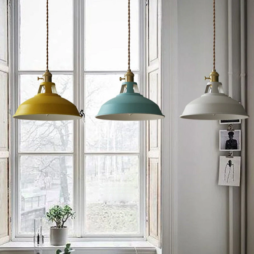 PastelAura | Vintage Pastel Metalen Hanglamp