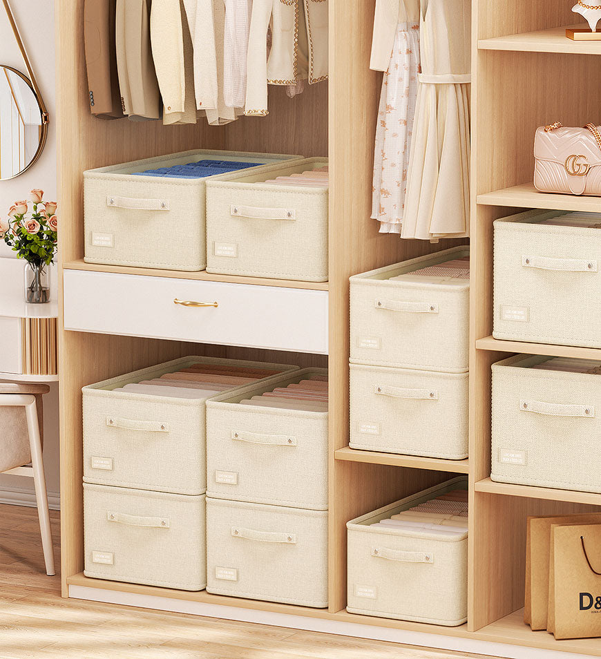 WardroBox | Opvouwbare kledingopbergdoos – Grote stoffen organizer voor beddengoed, kast en kledingkast