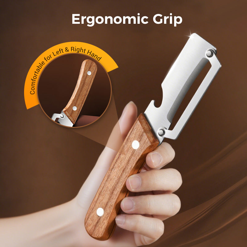 PeelMate | 3-in-1 roestvrijstalen dunschiller voor in de keuken