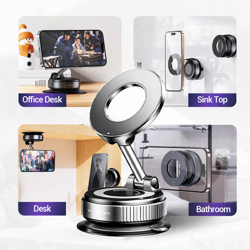 AutoMag | Opvouwbare magnetische autotelefoonhouder – verstelbaar, 360° draaibaar