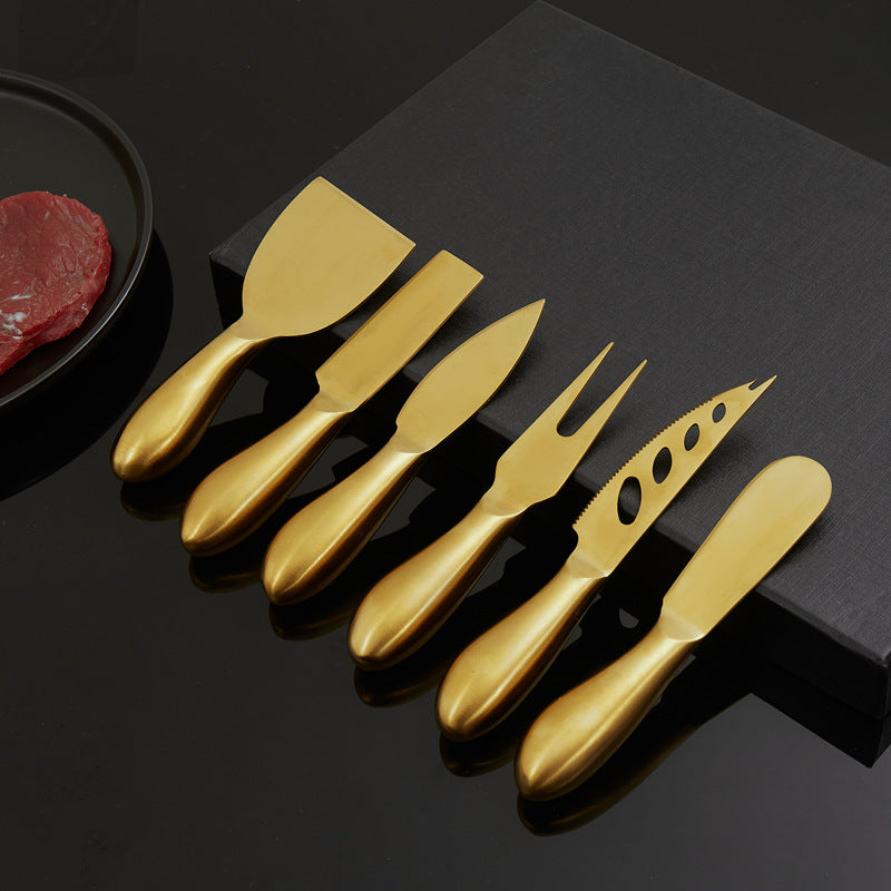 CheeseCraft | 6-delige roestvrijstalen kaasmessenset – Professionele kaasmesjes