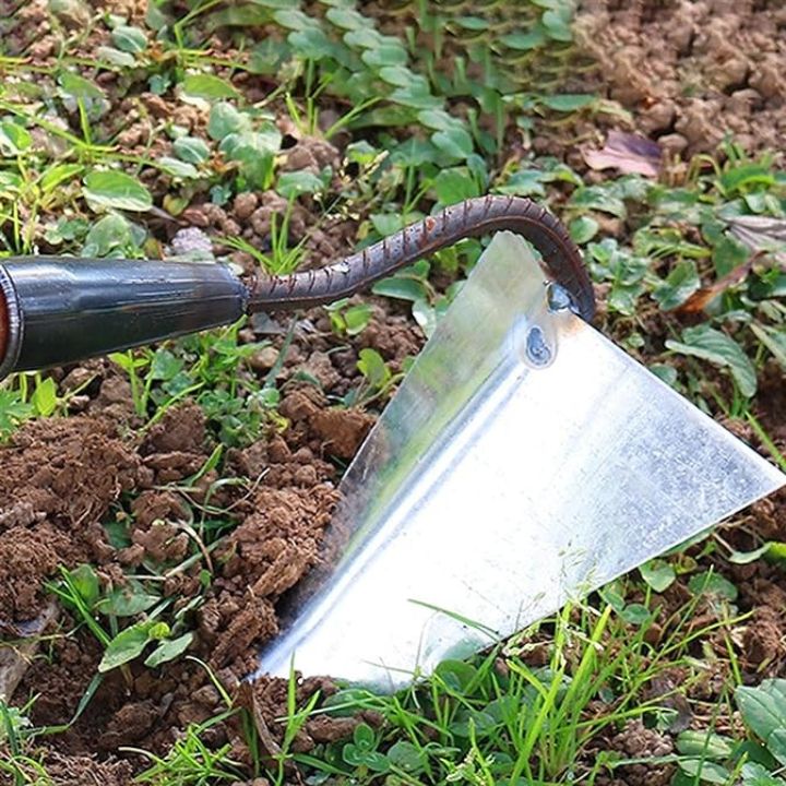TriTurf | 2-in-1 driehoekige onkruidverwijderaar & graafschoffel - voor eenvoudig beluchten van de bodem en verwijderen van onkruid