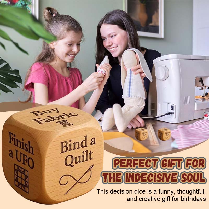 DeciDice | Creatieve patchwork-beslissingsdobbelstenen voor knutselen, naaien, breien en bakken