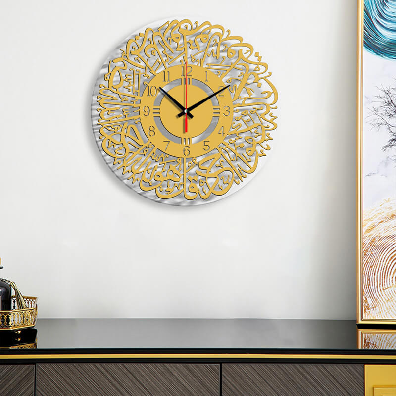 GleamTime | Wandklok met acrylspiegel – Stille, stijlvolle, moderne decoratieve klok voor thuis en op kantoor