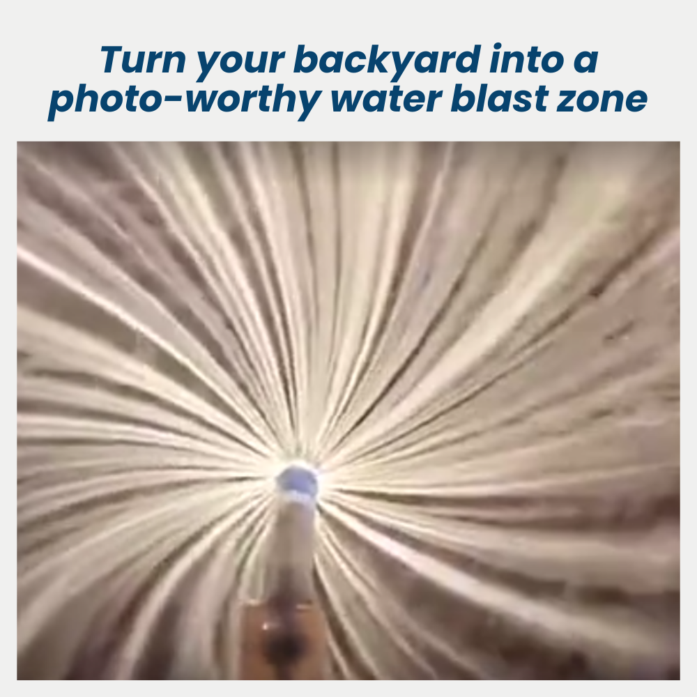 HydroBurst | Vuurwerk-achtige waterspray – Waterblaster voor buiten, tank van 800 ml, spat-effecten