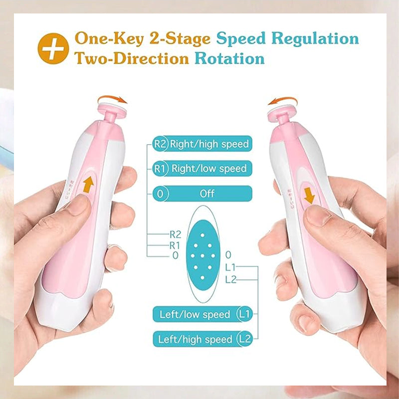 PolishPal | Baby Electric Nail Polisher – Veilige en stille nagelknipper voor pasgeborenen