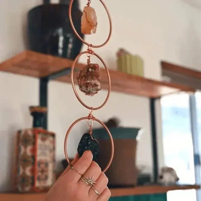 AuraCharm | 7 Chakra Hangend Ornament – Helende Kristallen Decoratie, Positieve Energie, Meditatie