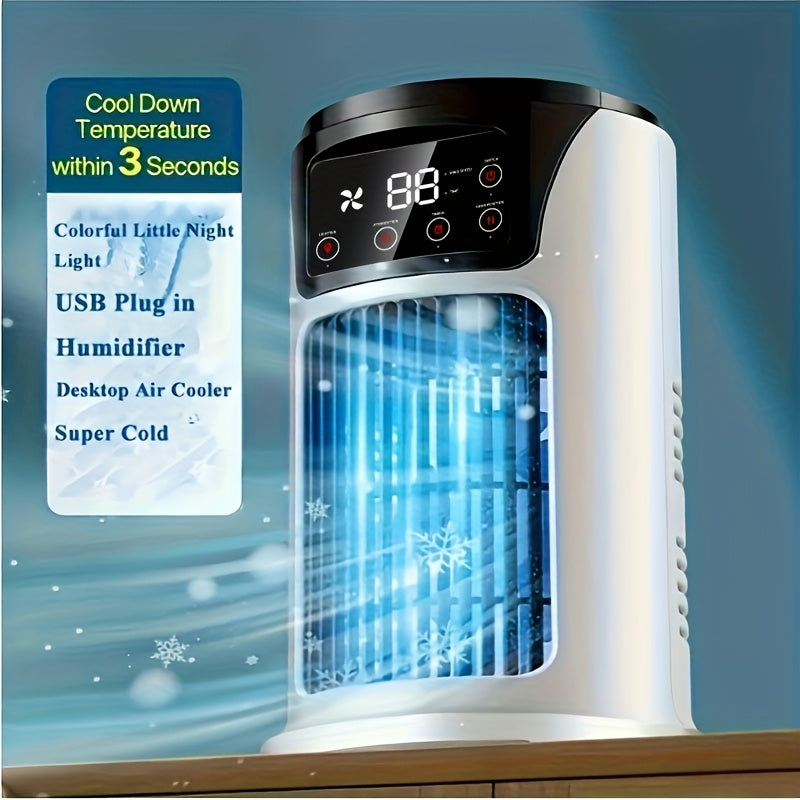 Mistova |  3-in-1 USB draagbare airco ventilator - luchtbevochtiger, ijsnevelaar & airconditioner