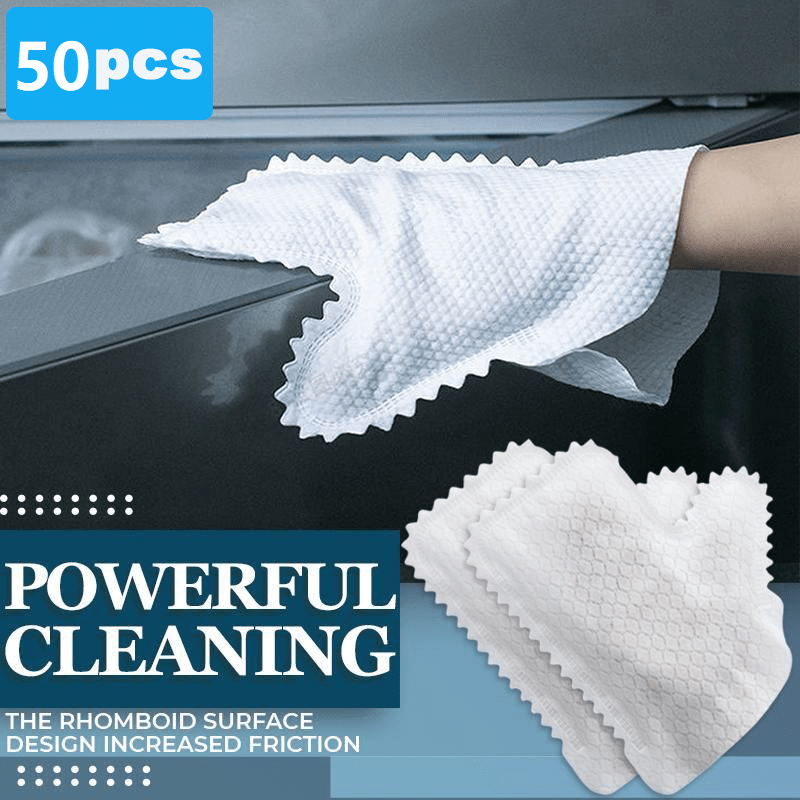 GloveClean | 50 stuks microvezel stofhandschoenen – multifunctioneel, nat en droog reinigen