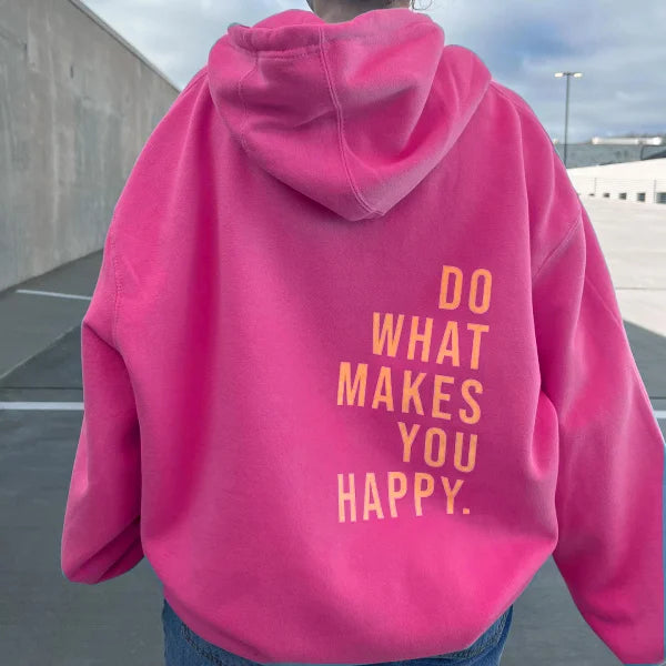 Amara | Oversized Dames Hoodie – Pullover Hoodie met Letterprint, Casual Streetwear Sweatshirt