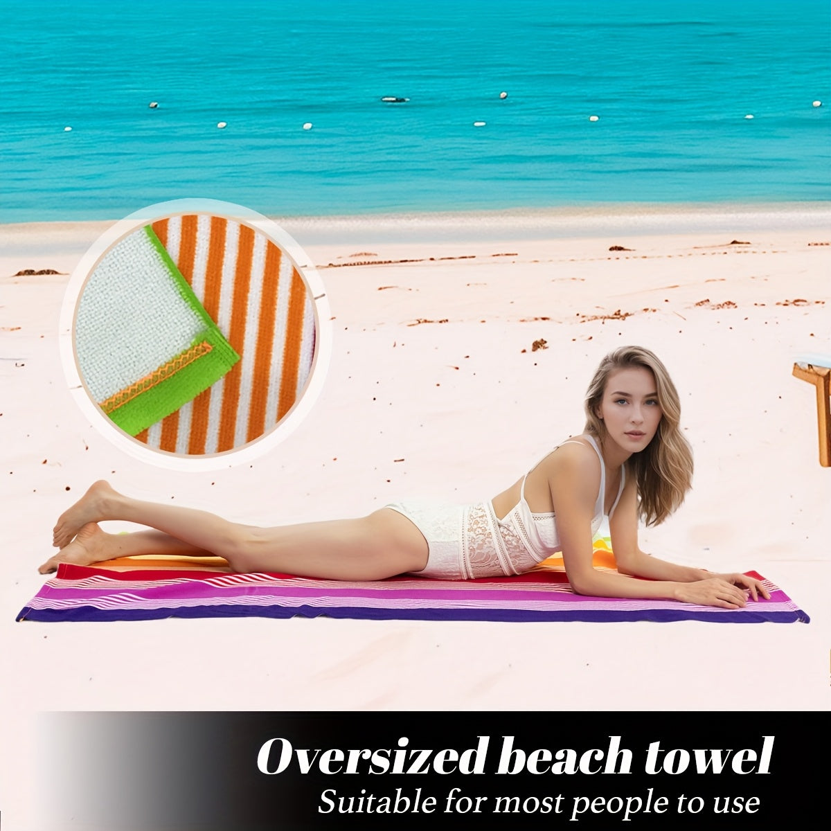 TideWrap | Extra grote strandhanddoek van microvezel - sneldrogend, ultrazacht, gedurfde print