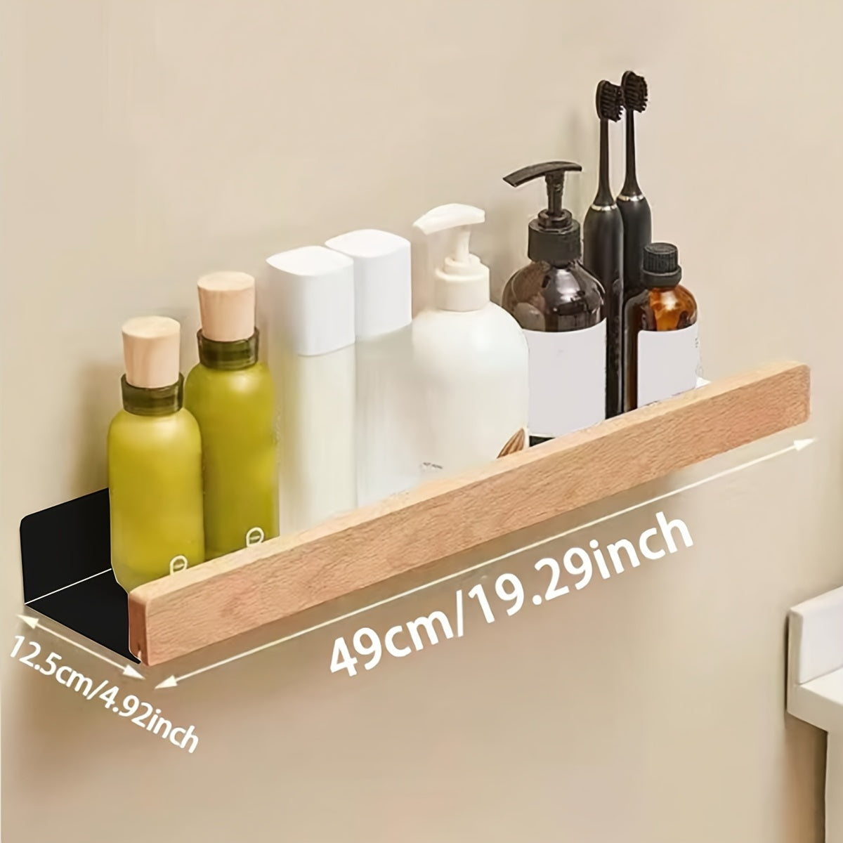 RustiRack | Opbergrek voor in de badkamer aan de muur - doucheruimtehouder zonder perforaties