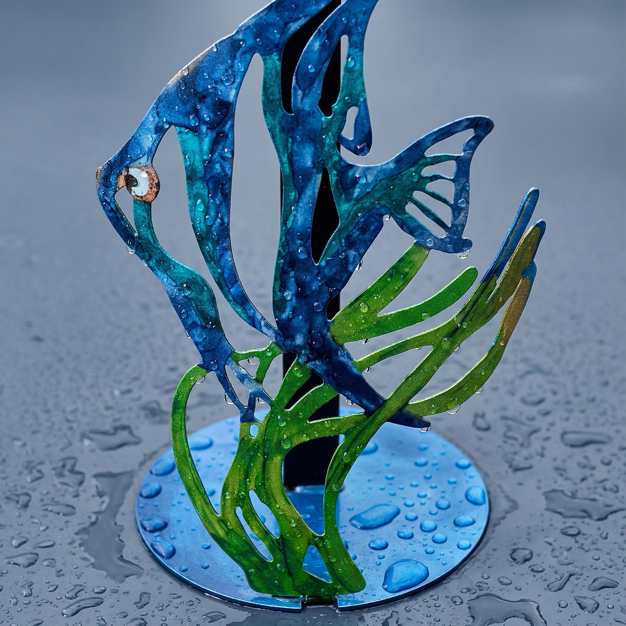 MarineElegance | IJzeren Zeepaardje Tissuehouder – Oceaanthema Decoratieve Servettenbox