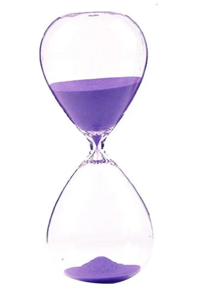 TimeDrop | Transparante glazen zandloper - Minimalistische zandloper voor bureau of Woondecoratie