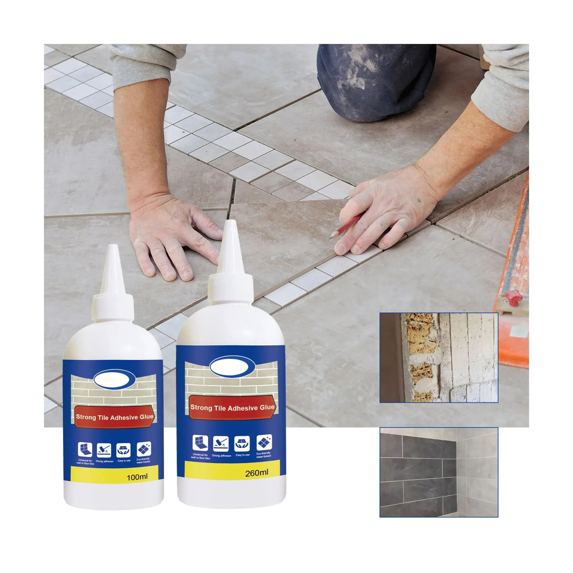 TileRenew | Tegelreparatieset - Snelle, gemakkelijke tegelreparatie voor badkamer, keuken en keramische tegels
