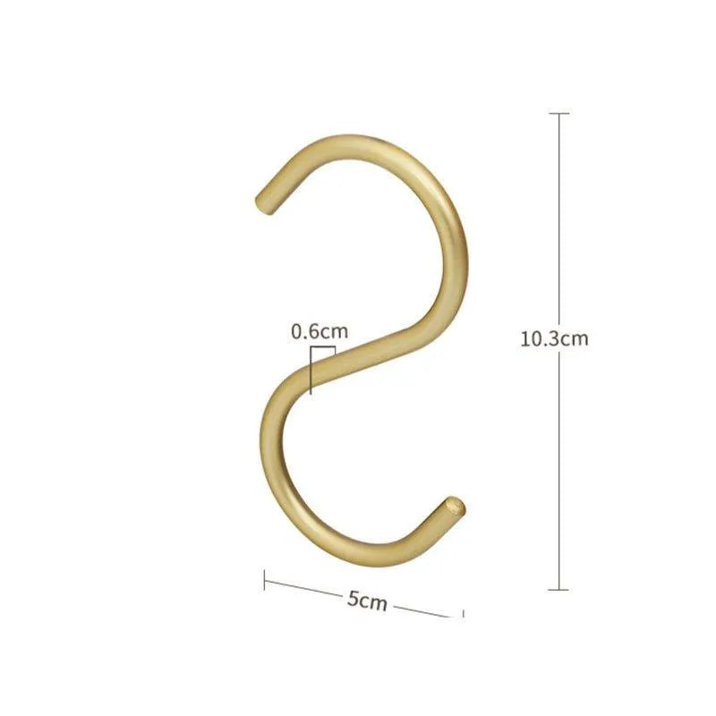 LuxeHold | Elegante S-vormige haakhouders, stijlvolle metalen kledinghangers, (set van 5)