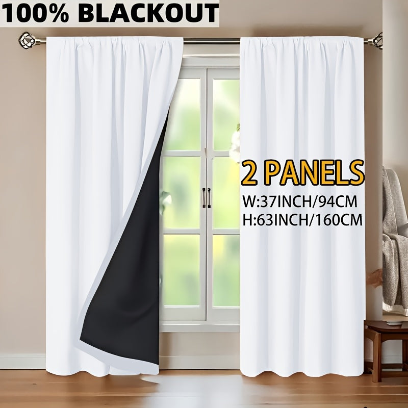 EclipseCurt | 2 stuks verduisteringsgordijnen, 100% lichtwerend, thermisch geïsoleerd