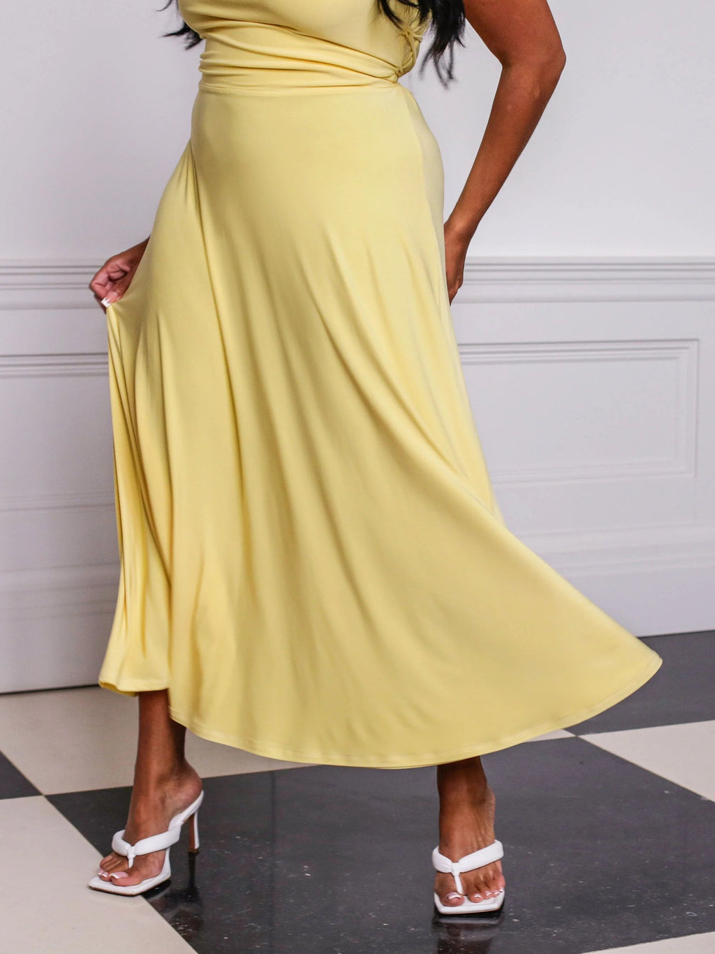 Giselle | Gedrapeerde maxi-jurk voor dames – elegante geplooide bodycon avondjurk