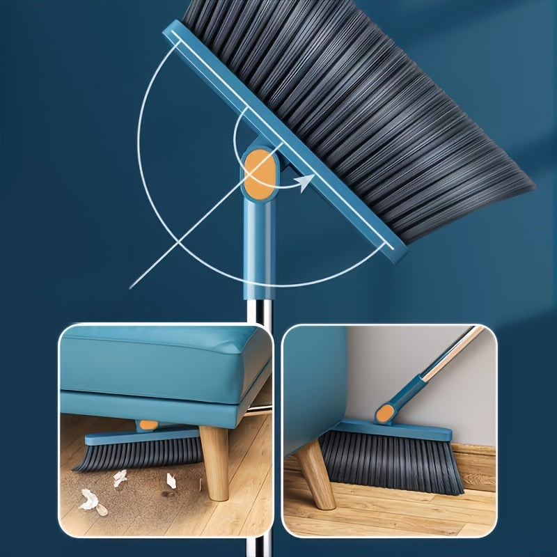 MagSweep | Magnetische, draaibare bezem en stoffer - 180° verstelbare lange steel voor thuis