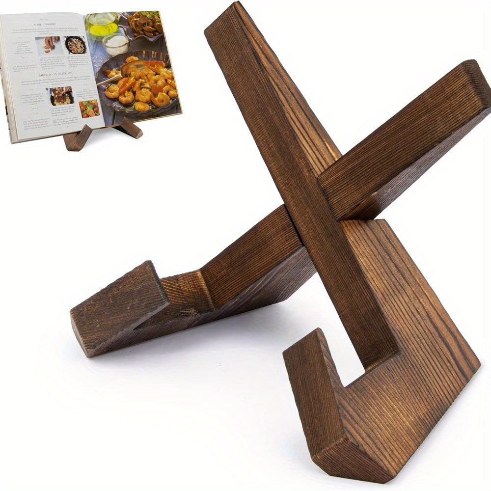 CookCaddy | Houten kookboekstandaard – Receptenboekhouder voor aanrecht, rustieke kookboekhouder