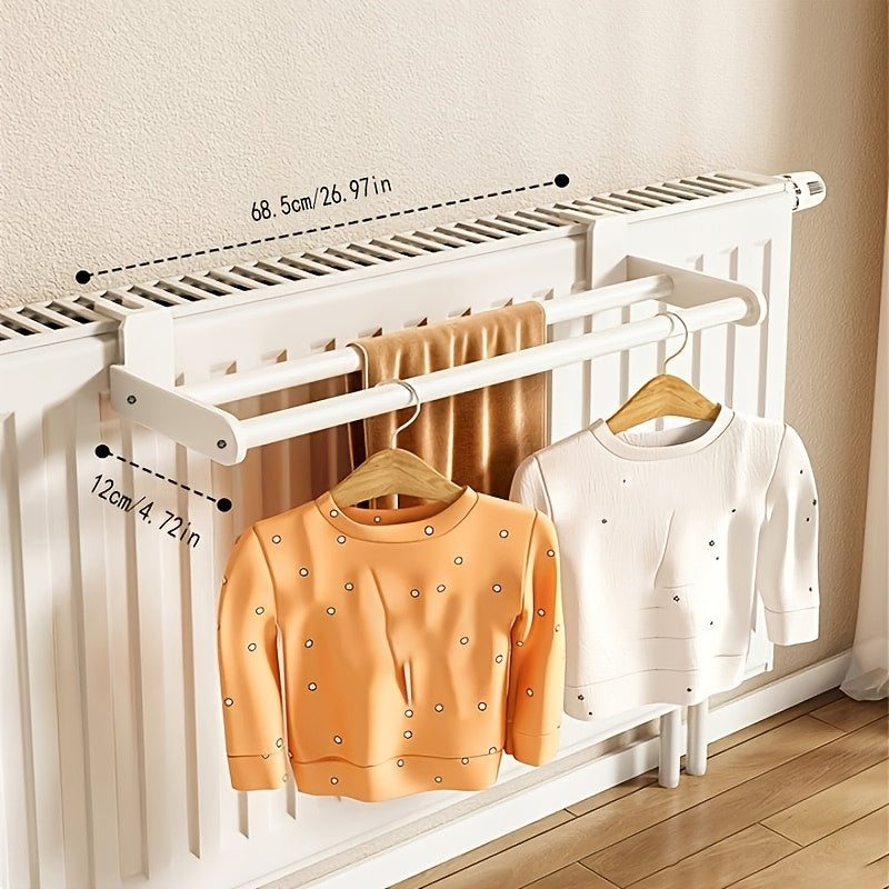 Hangerra | Metalen Radiator Droogrek met 2 Stangen voor Kleding, Sokken, Schoenen & Kleding
