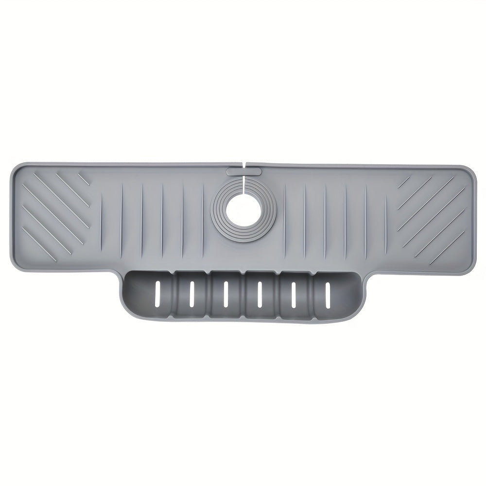 DryFlow | Siliconen Spatbescherming voor de Kraan & Gootsteenorganizer – Antislip Afvoertray