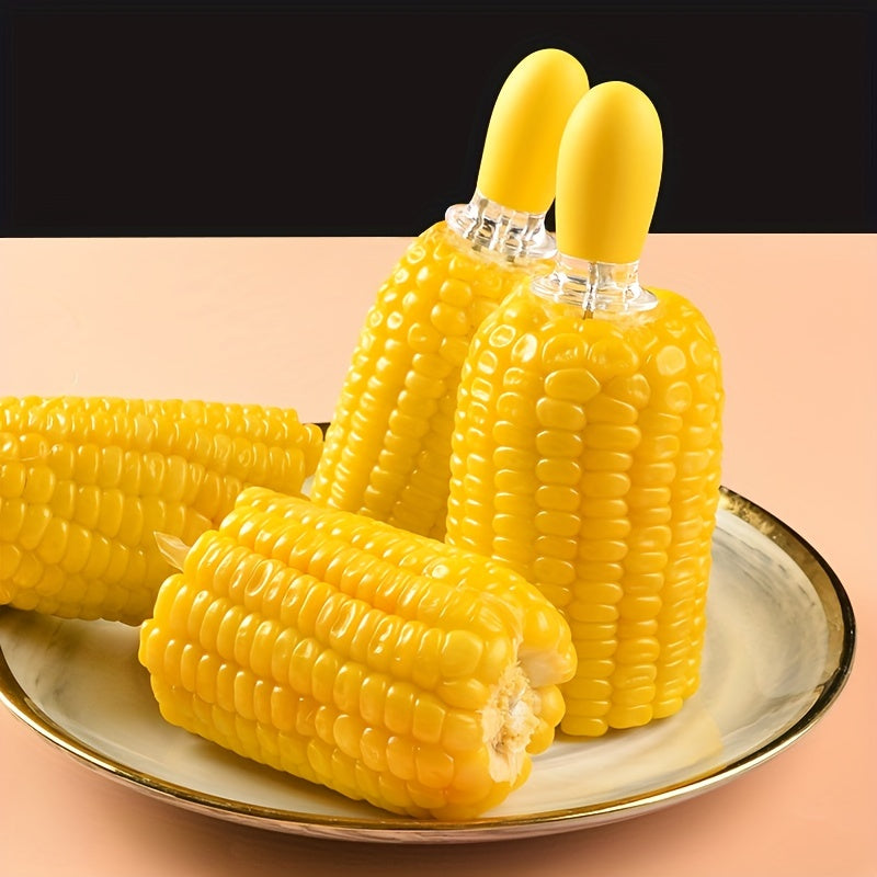 CornGrip | RVS Maïsvork met Ergonomisch Handvat – Duurzame, Voedselveilige BBQ- en Fruitsatépen