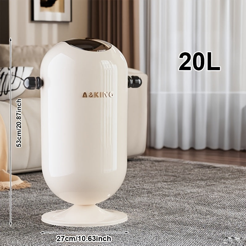 BinLuxe | Afvalbak met deksel en wielen met grote capaciteit – Moderne opbergbak met klep