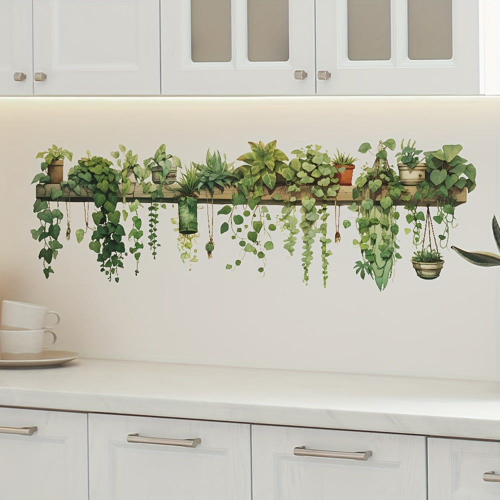 VerdeWall | Groene Planten Wandstickers – Hangende Mand PVC Wandstickers