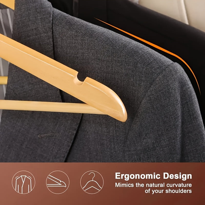 EverHanger | Duurzame Houten Overhemdhangers - Zware Kasthangers