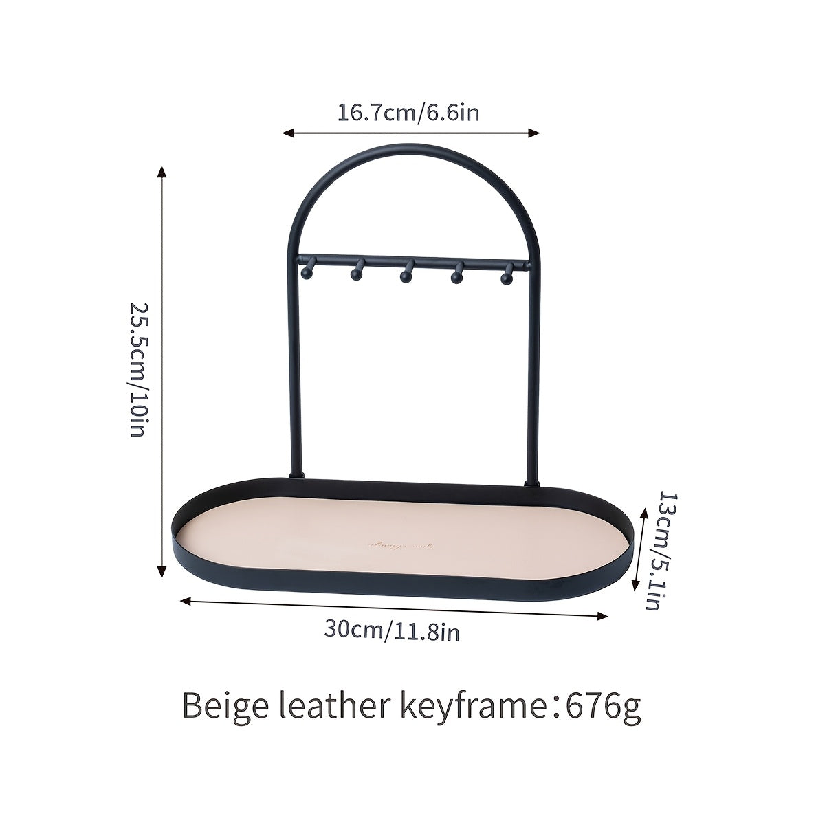 Ovaluxe | Elegant ovaal metalen juwelen- en sleutelbakje - multifunctioneel opbergsysteem voor de ingang en het dressoir