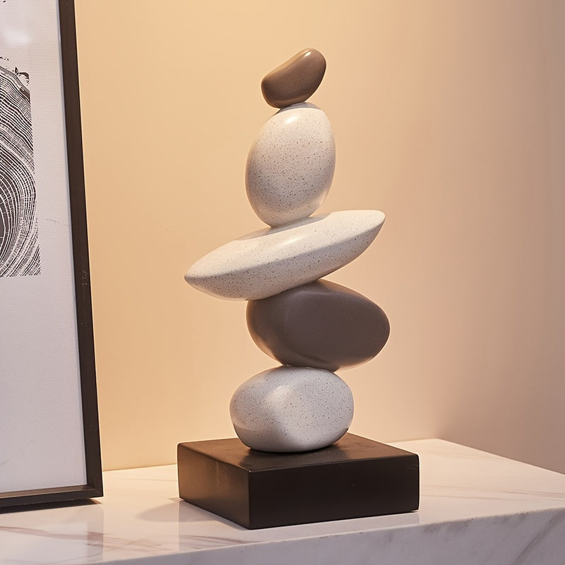 StoneStack | Stapelornament van harssteen - Vintage Decoratief Handwerk