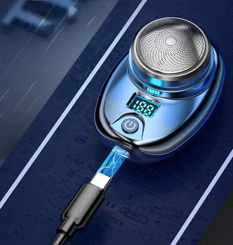 TrimEdge | Compacte USB-scheerapparaat – 6-bladig precisiescheermes, draagbaar oplaadbaar scheerapparaat