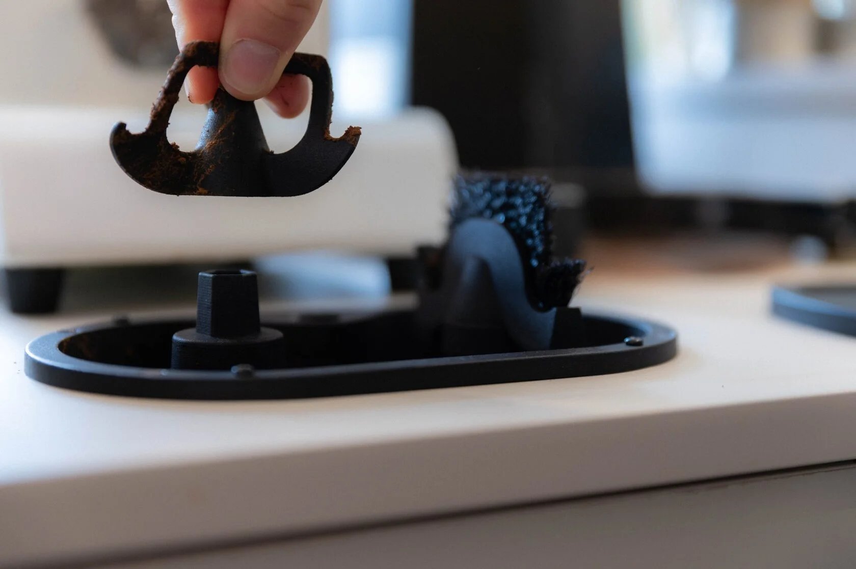 Puribrew | Koffiezetapparaat reinigingsset – Portafilter scrubber, houder en borstel voor espressomachines