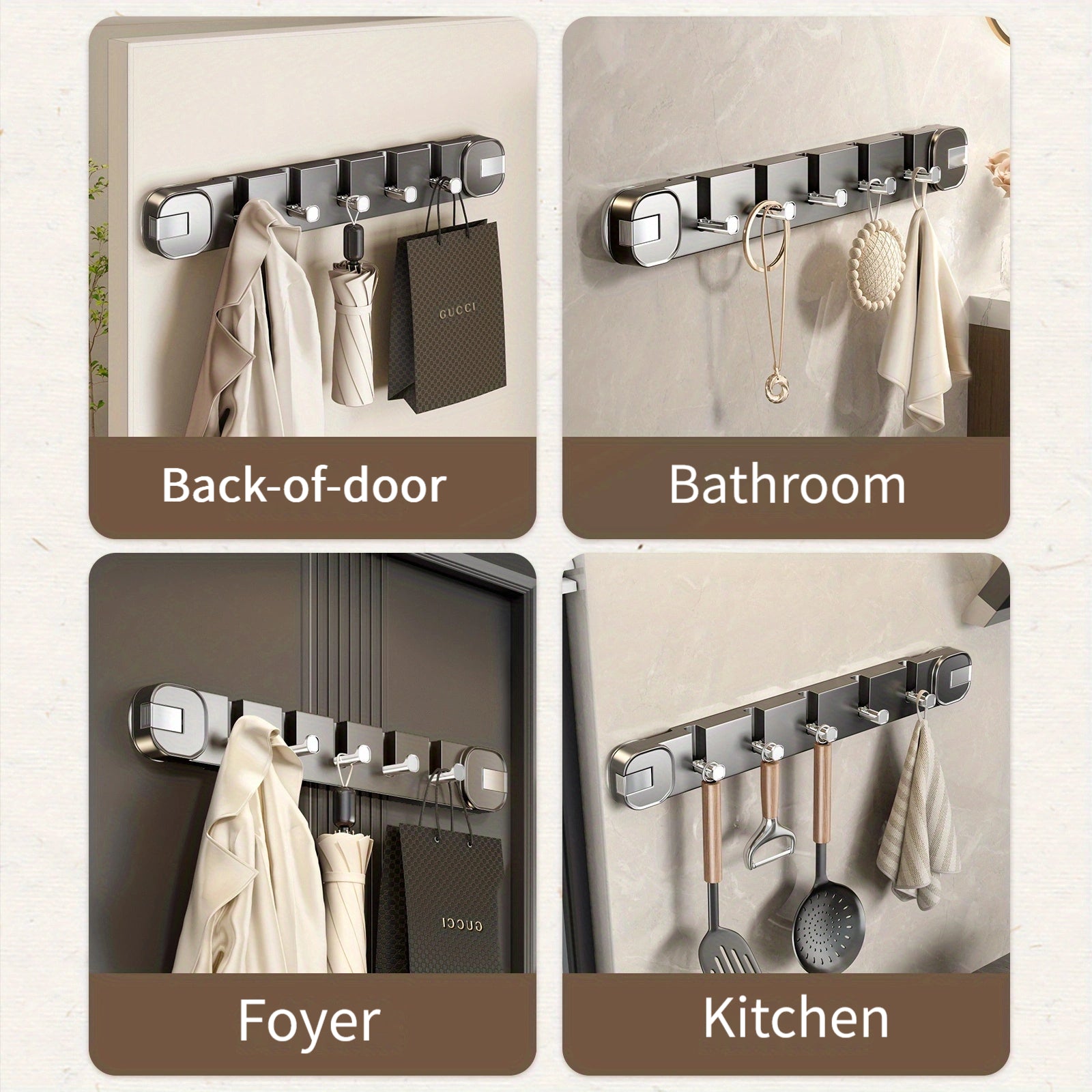 WallFlex | Opvouwbare zuignaphaak – geen boormachine nodig, muurorganizer zonder sporen