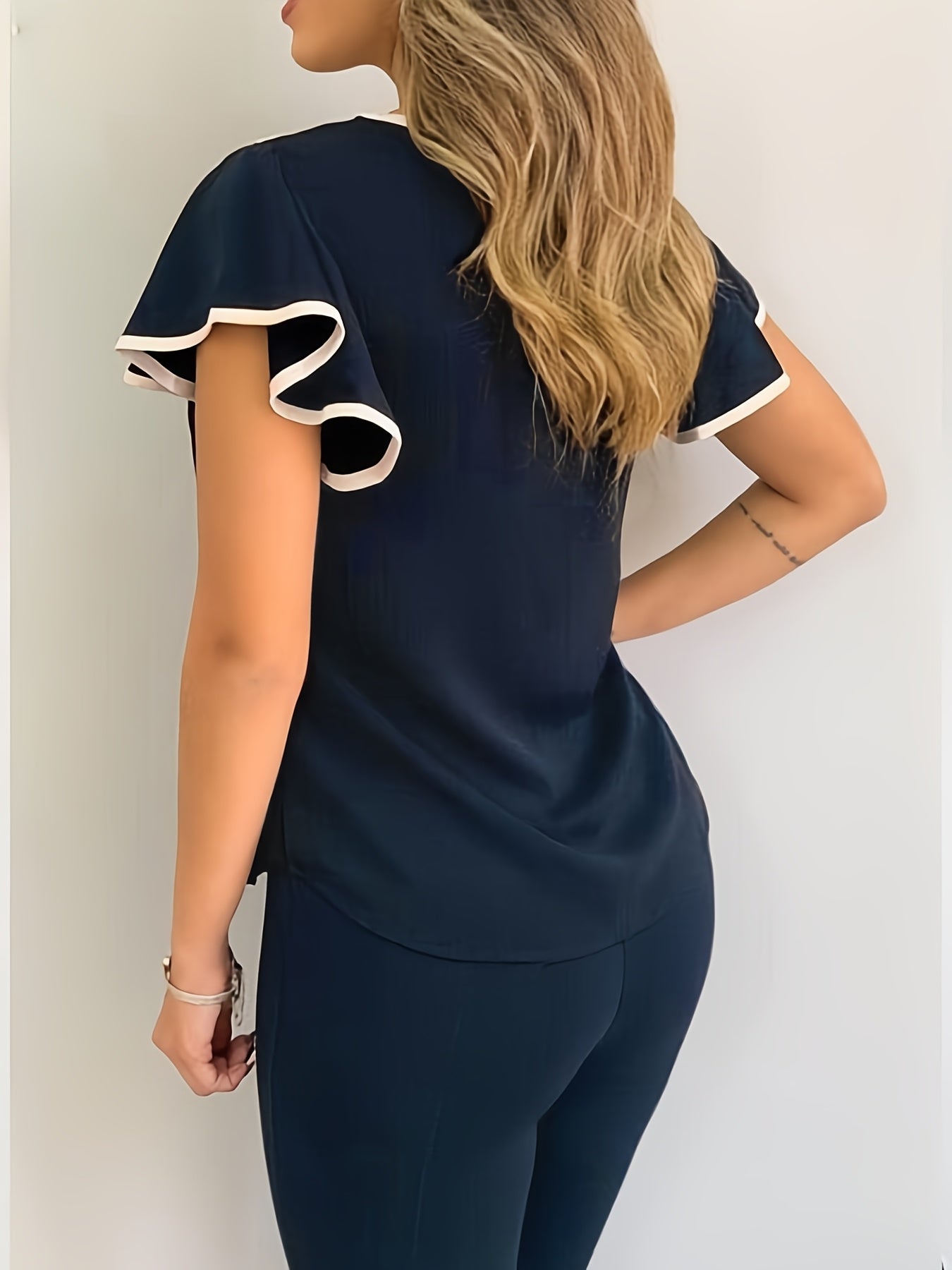 Alura | Dames Elegante Top met Ruches op de Mouwen – Casual Werk-, Kantoor- & Dagelijkse Mode