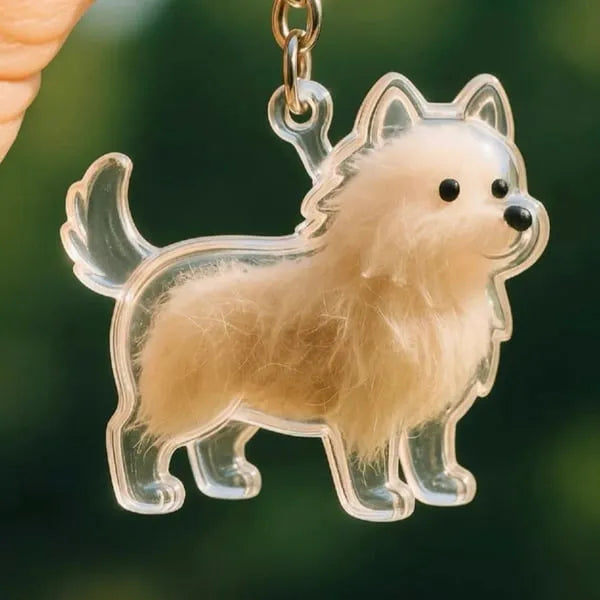 PawCharm | Hondvormige sleutelhanger als aandenken, gepersonaliseerd aandenken aan uw huisdier