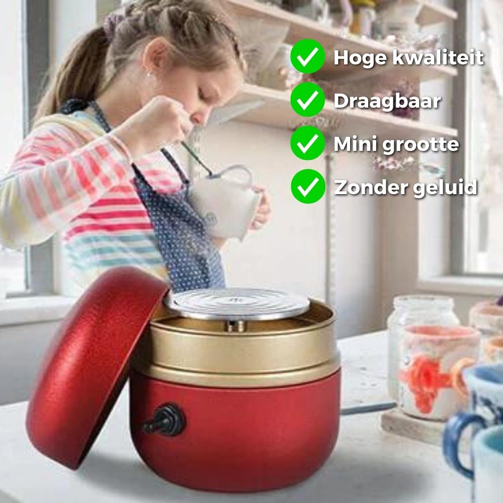TinyPotter | Mini Elektrisch Aardewerkwiel - Draagbare DIY Klei Ambachtelijke Machine
