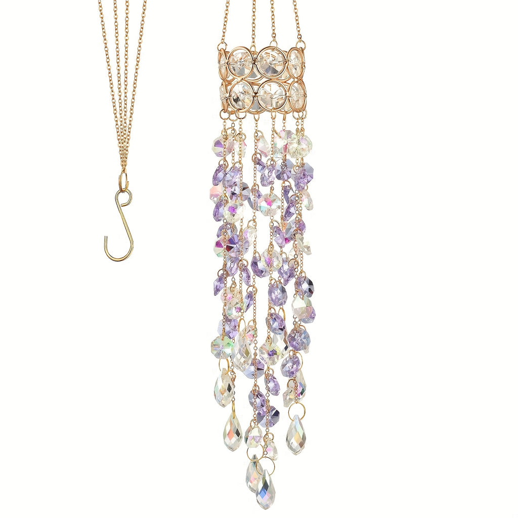 SunPrism | Kristallen Zonnevanger Raamhanger, Verguld Prisma Suncatcher, Regenbooglicht Maker