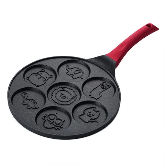 HappySkillet | Anti-aanbak ontbijtpan voor kinderen – Leuke eier- en pannenkoekenvorm voor kindermaaltijden