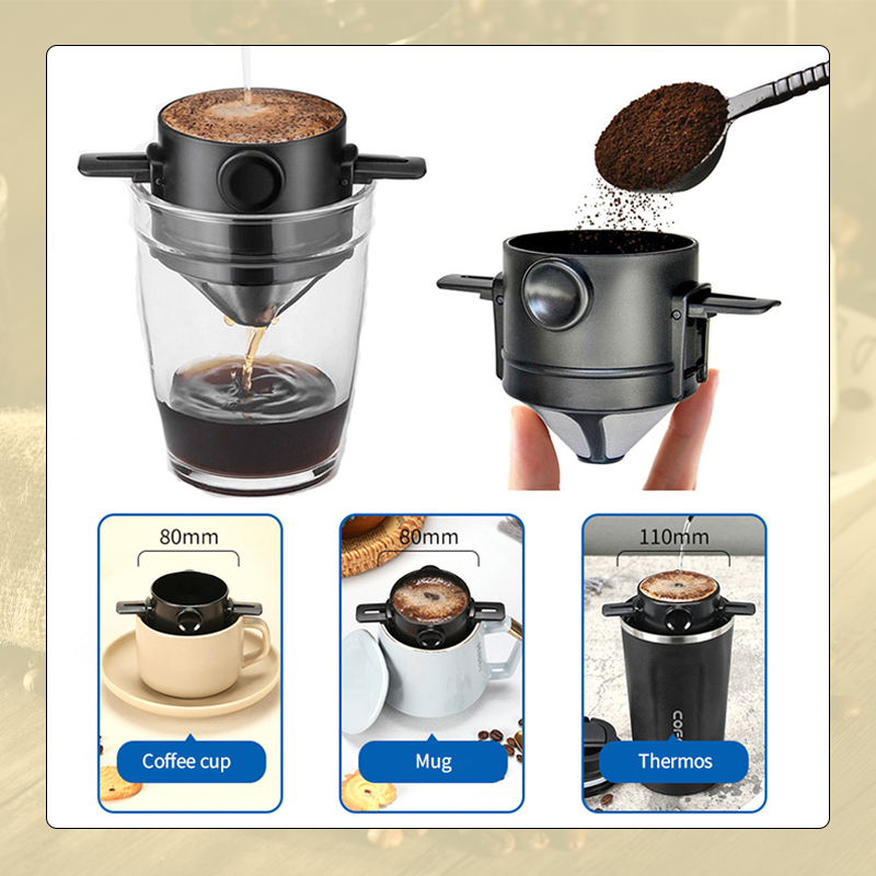 PortaBrew | Draagbaar handmatig koffiezetfilter – opvouwbaar, herbruikbaar, voor buiten en op reis