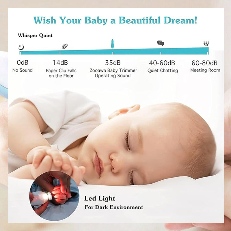 PolishPal | Baby Electric Nail Polisher – Veilige en stille nagelknipper voor pasgeborenen