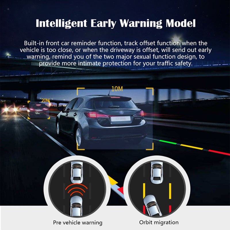 RoadEye | 1080P HD Mini Dashcam - ADAS Veiligheidssysteem, 360° draaiende autocamera, nachtzicht, lusopname