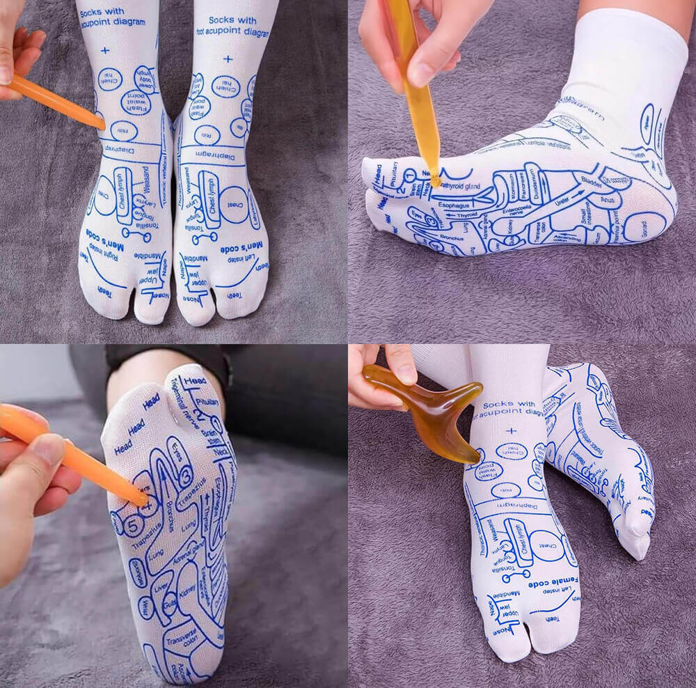PressPoint | Acupressuur reflexologiesokken voor verlichting van voetpijn en verbeterde bloedsomloop